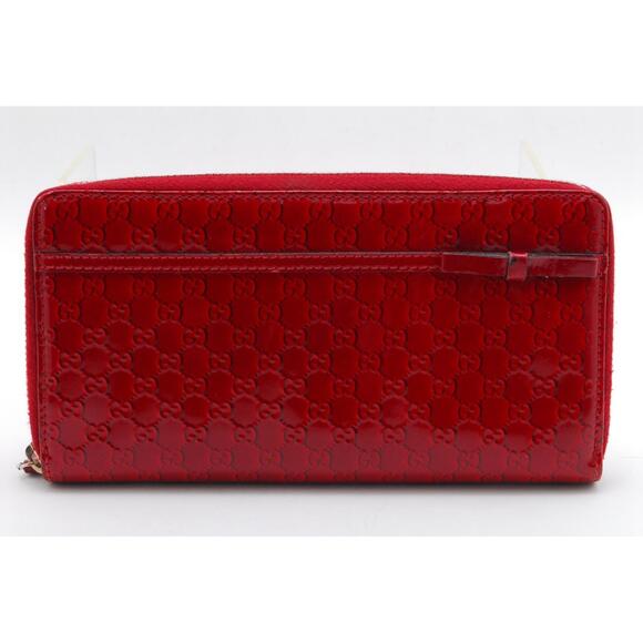 Gucci Wallet Ribbon Microgg Enamel Red #182126G88B - Picture 1 of 14